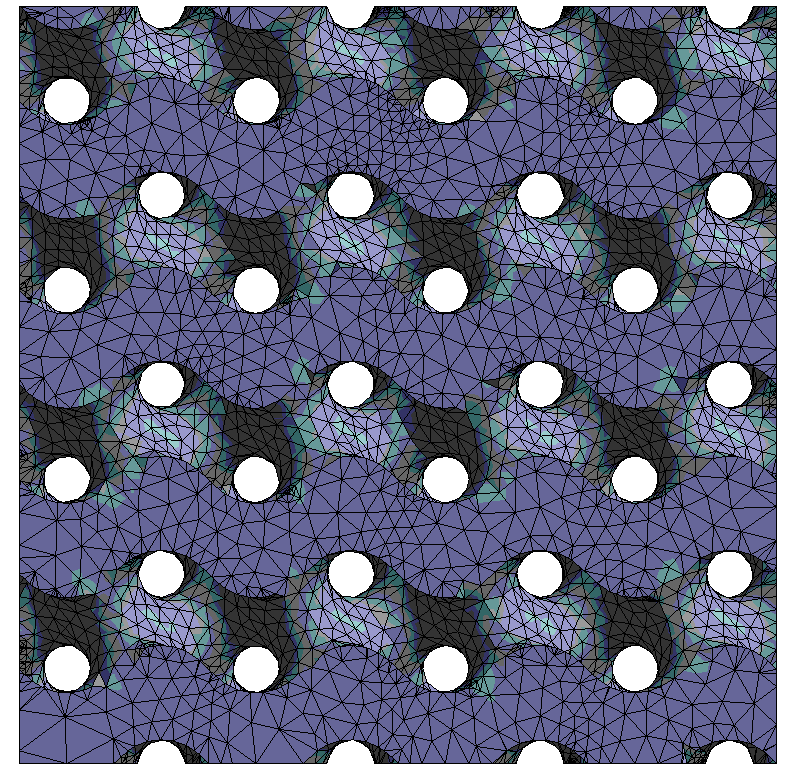 Compresión de material poroso